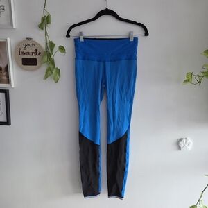 Lululemon Tech Fleece Reversible Blue & Black Running Tights
